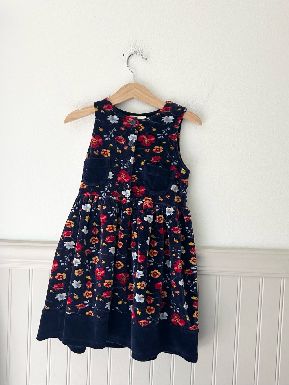 Vintage Laura Ashley Mother & Child 2T Floral Corduroy Dress